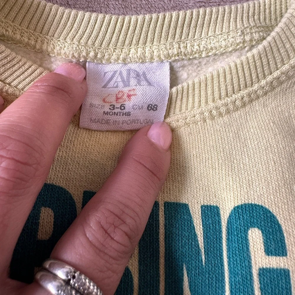 Zara Kids Yellow 'Bring Your SK8' Sweatshirt